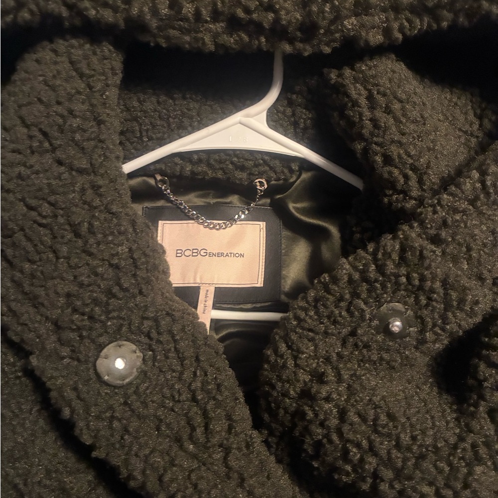 Bcbgeneration Forest Green Teddy Jacket - image 2
